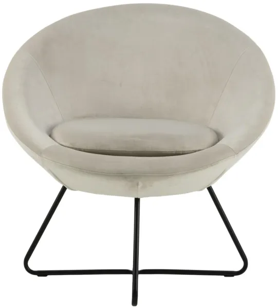 ACT NORDIC Center loungestol - sand polyester og sort metal